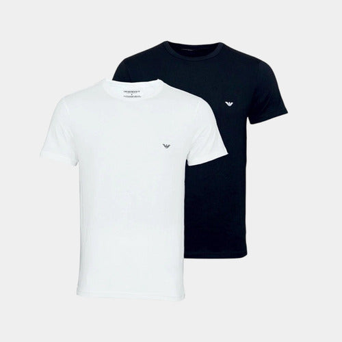 Kit 2 Empório Armani Masculina Com 2 Camisetas Slim Premium