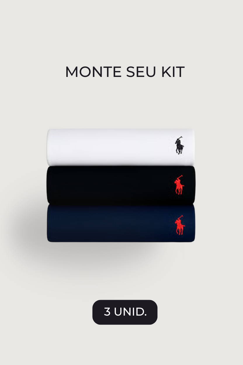 Kit 3 Ralph Lauren Basica Shirts - 100% Algodão