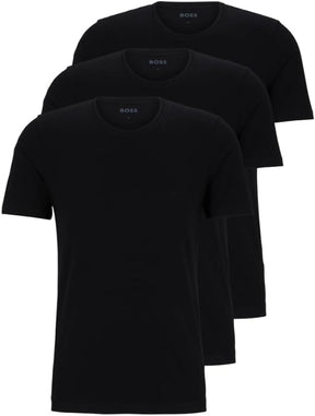 Kit 3 camisetas  Hugo Boss masculinas de algodão e gola redonda