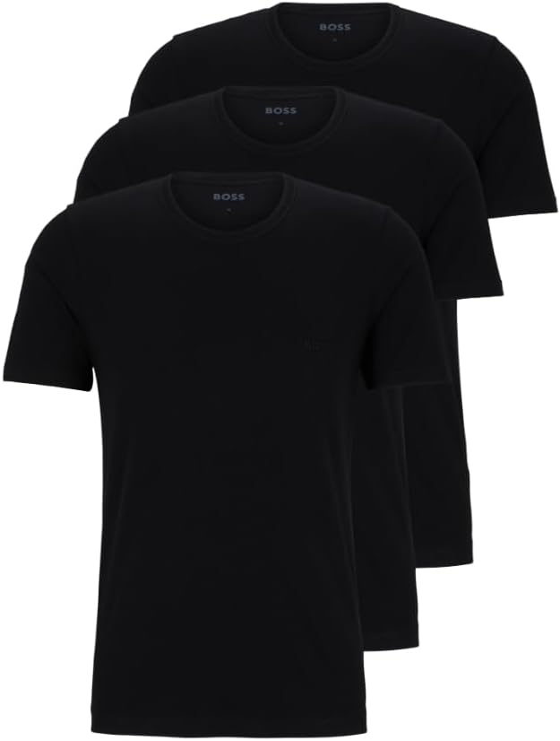 Kit 3 camisetas  Hugo Boss masculinas de algodão e gola redonda