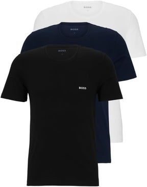 Kit 3 camisetas  Hugo Boss masculinas de algodão e gola redonda