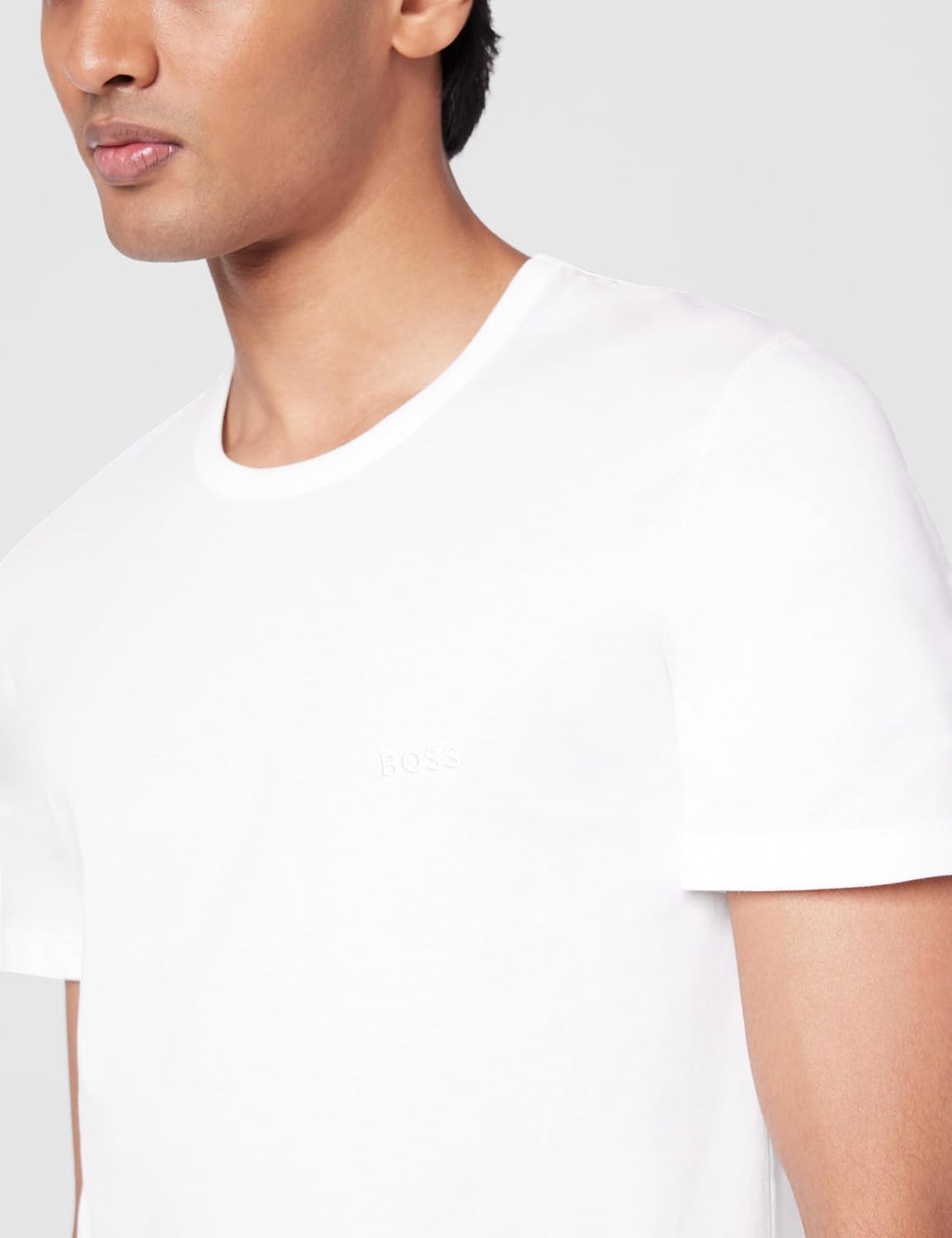 Kit 3 camisetas  Hugo Boss masculinas de algodão e gola redonda