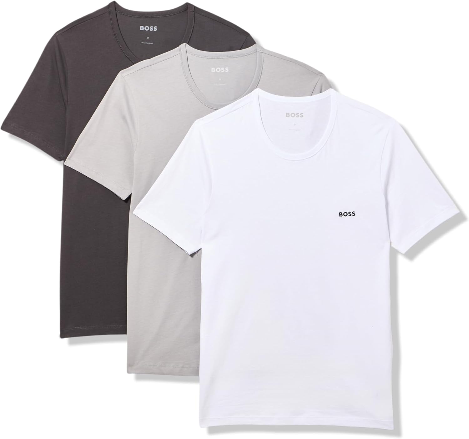 Kit 3 camisetas  Hugo Boss masculinas de algodão e gola redonda