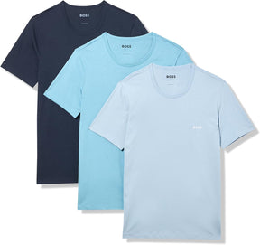 Kit 3 camisetas  Hugo Boss masculinas de algodão e gola redonda