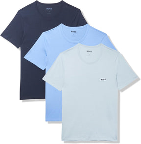 Kit 3 camisetas  Hugo Boss masculinas de algodão e gola redonda