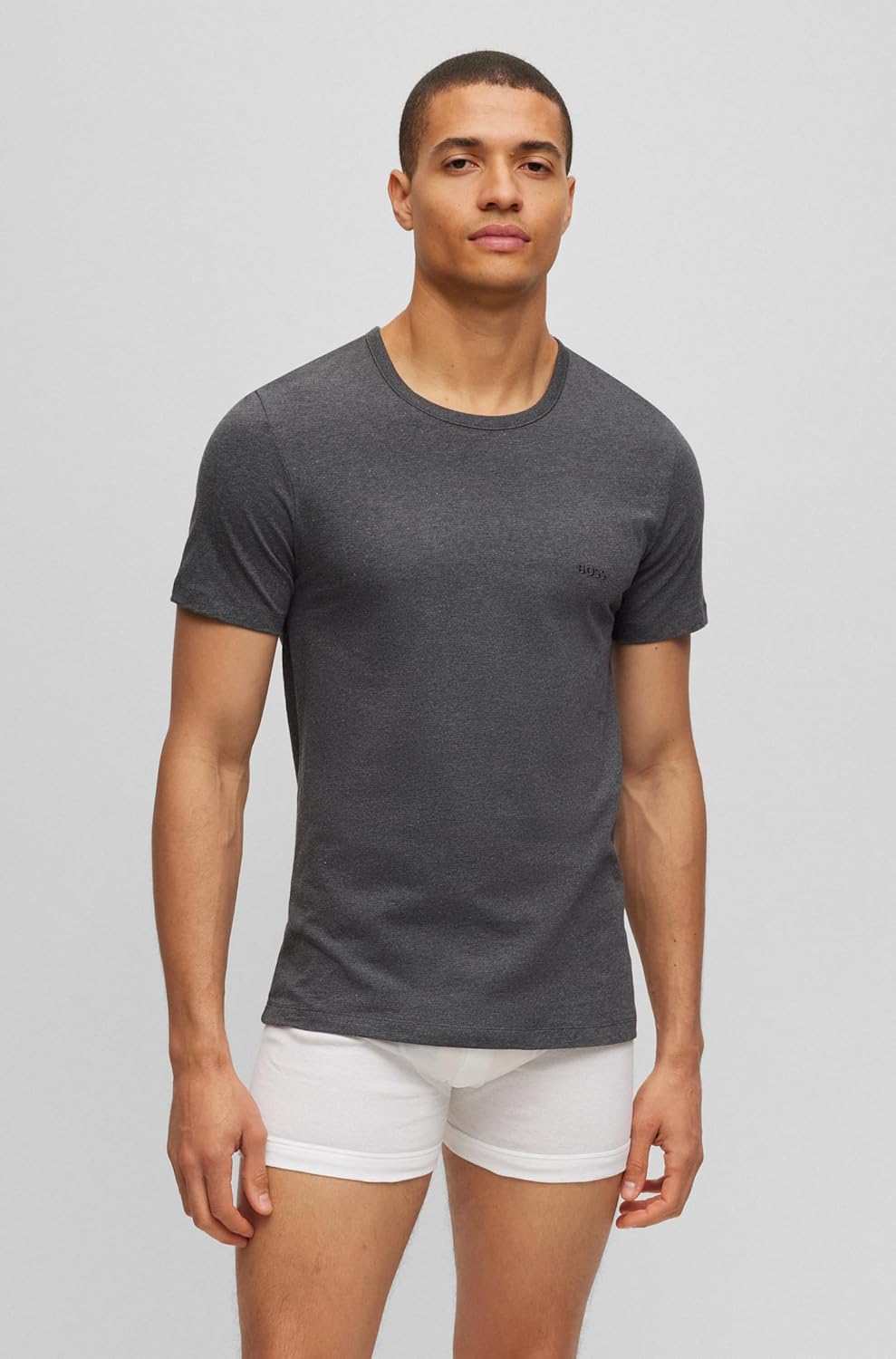 Kit 3 camisetas  Hugo Boss masculinas de algodão e gola redonda