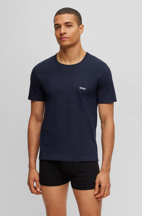 Kit 3 camisetas  Hugo Boss masculinas de algodão e gola redonda
