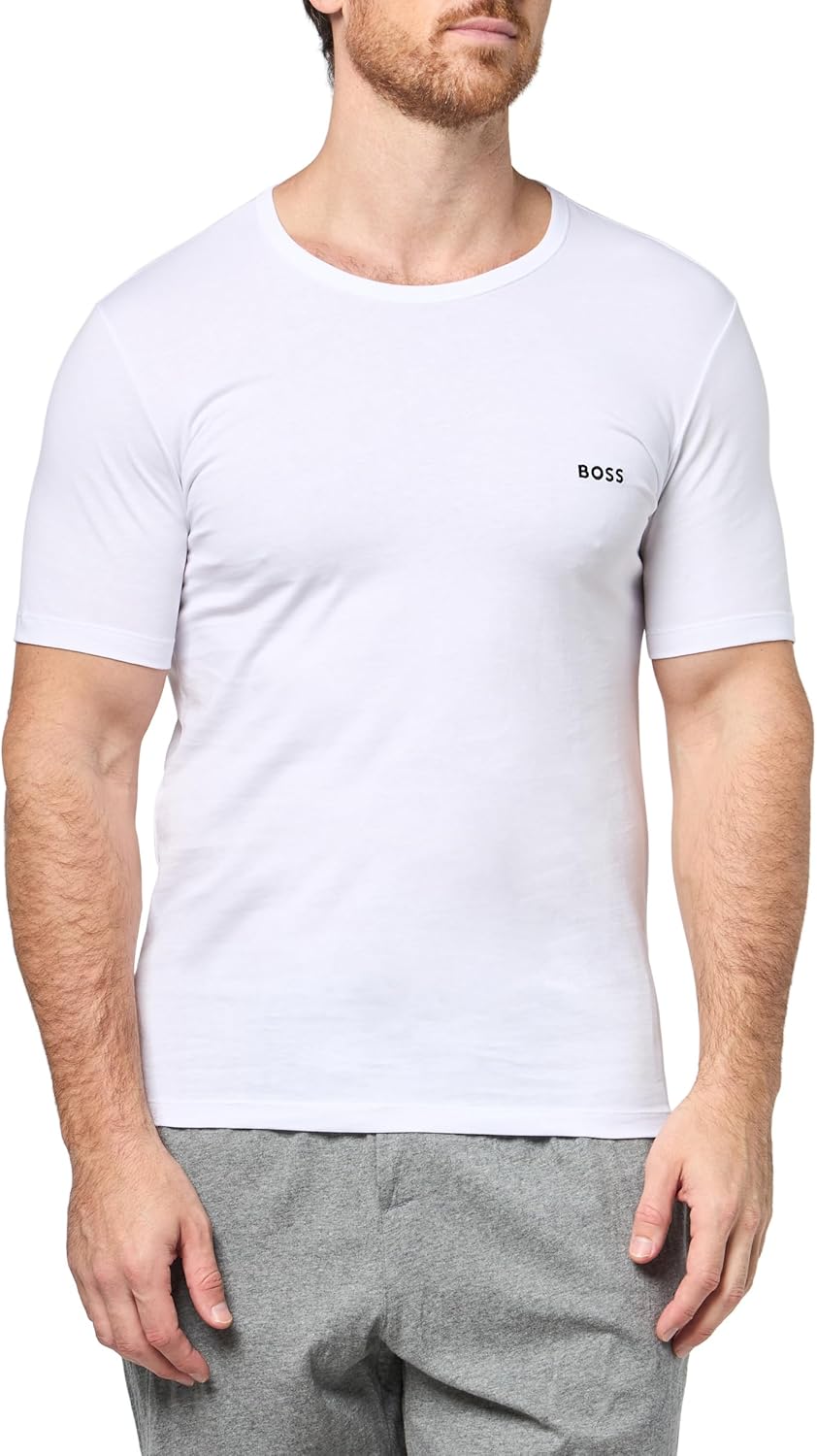 Kit 3 camisetas  Hugo Boss masculinas de algodão e gola redonda