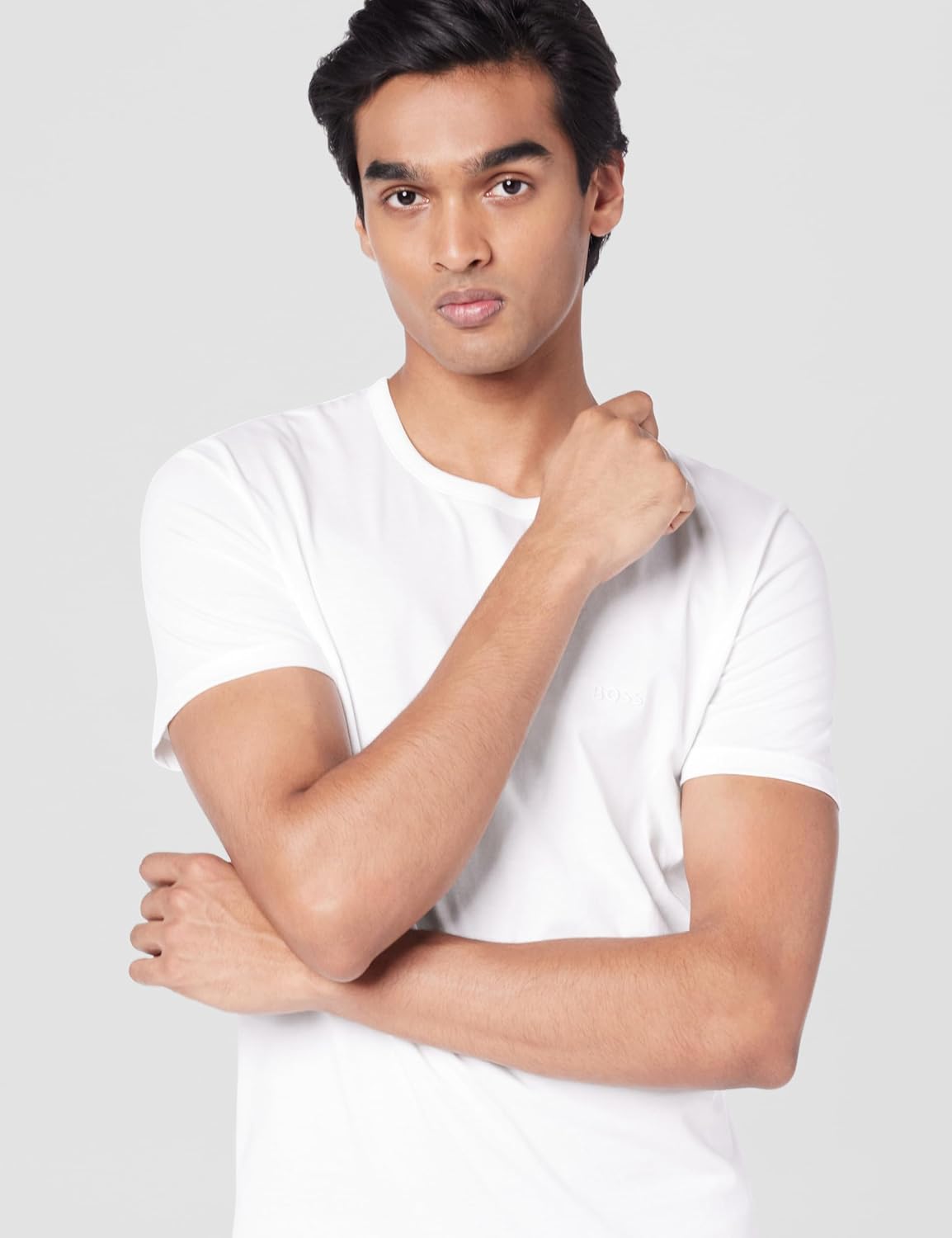 Kit 3 camisetas  Hugo Boss masculinas de algodão e gola redonda