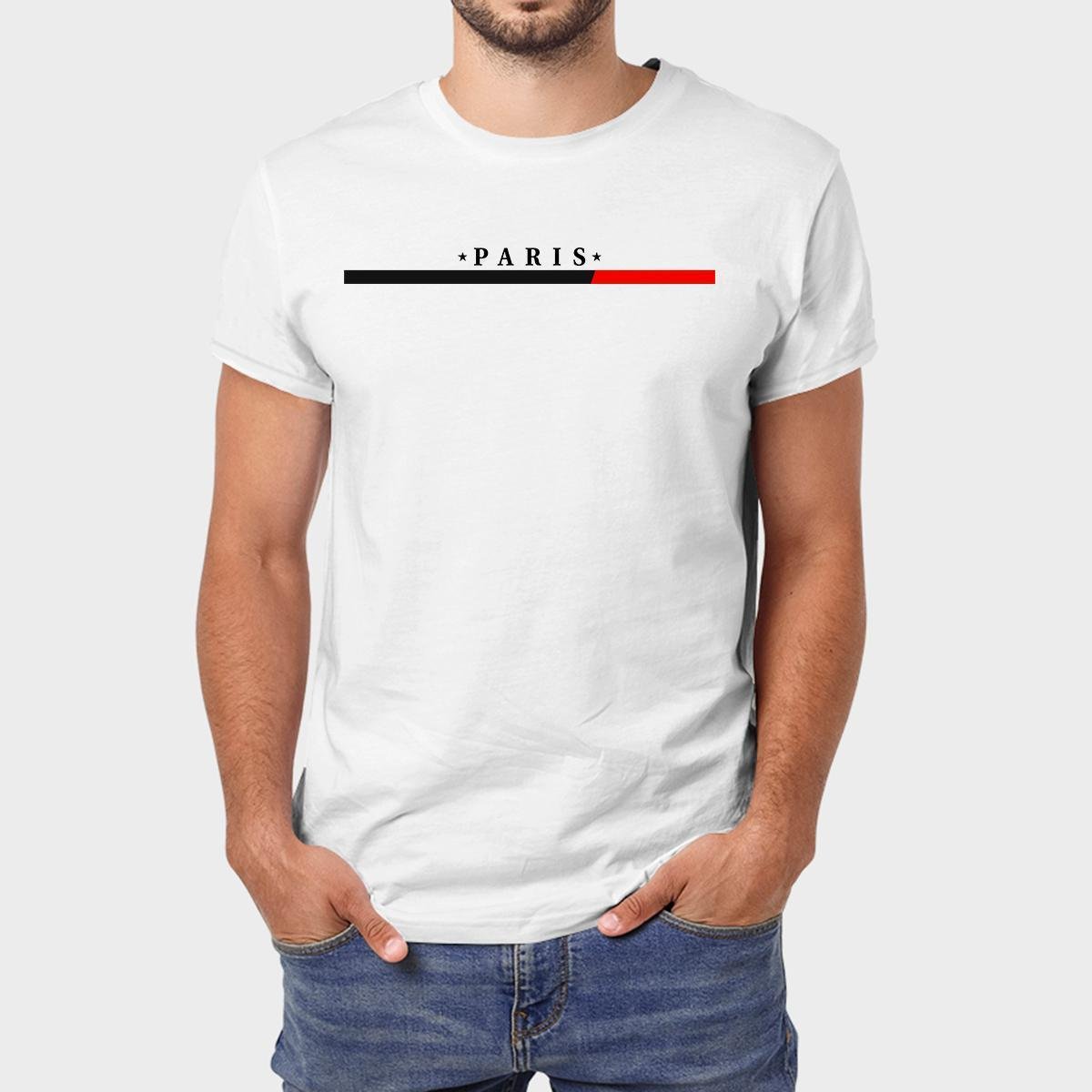 Camiseta Masculina Algodão Paris Premium