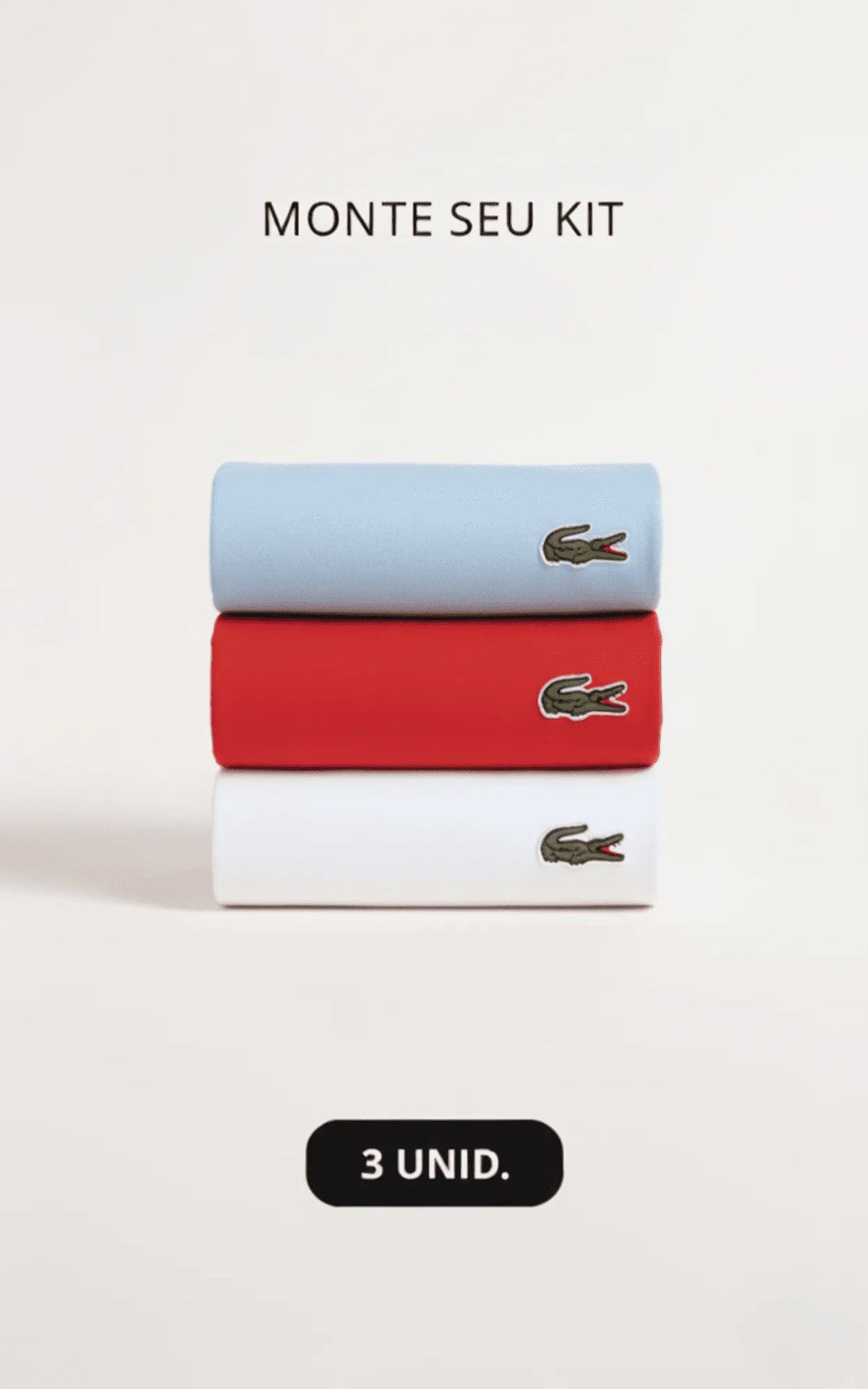 Kit 3 Camisas Lacoste Pima T-shirts