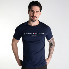 Kit 3 Camiseta Tommy Hilfiger 1985 3un - Preto/branco/azul