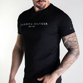 Kit 3 Camiseta Tommy Hilfiger 1985 3un - Preto/branco/azul