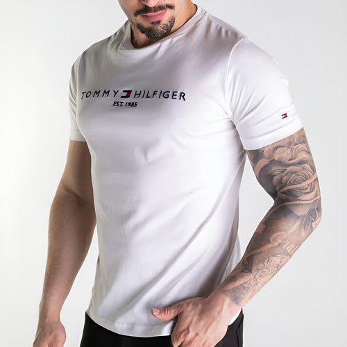 Kit 3 Camiseta Tommy Hilfiger 1985 3un - Preto/branco/azul