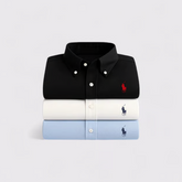 Kit 3 Camisas Oxford Clássicas de Manga Comprida da Ralph Lauren